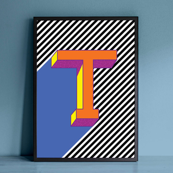 Bold Colourful Letter Print 
