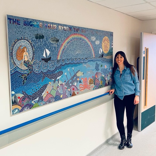 Ward 86 Mosaic made with the children at The Royal Manchester Children's Hospital 