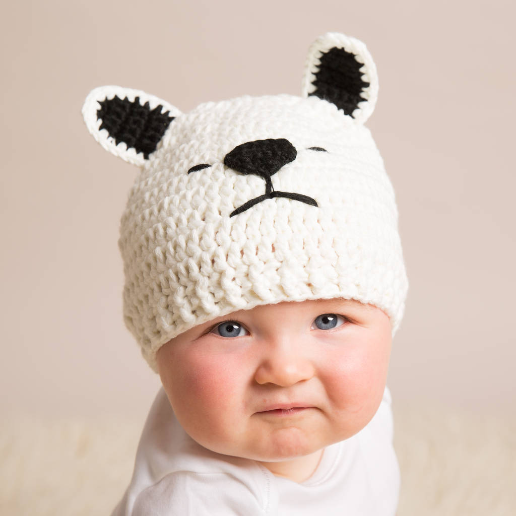 Polar Bear Baby Hats  