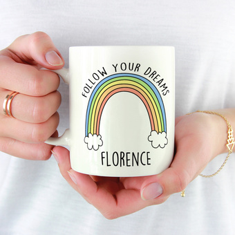 Follow your dreams personalised mug