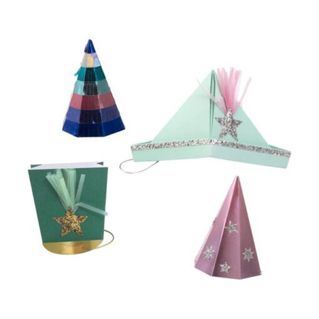 Eight Festive Party Hats