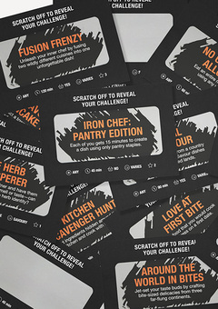 Foodies edition scratch-off cards