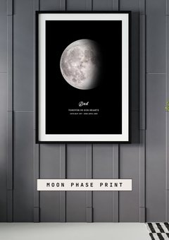 A personalised moon phase print