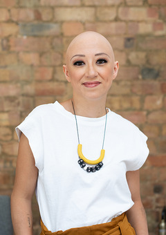 Morena Fiore, Kodes' designer maker has Alopecia and has started Kodes as a way to express creativity she couldn't express through her (lack of) hair