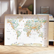 world map art illustration