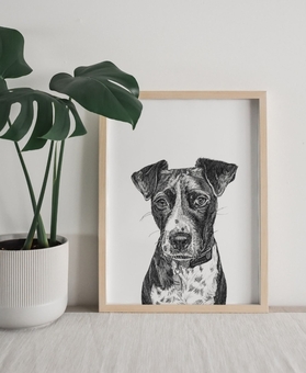 Personalised dog illustration