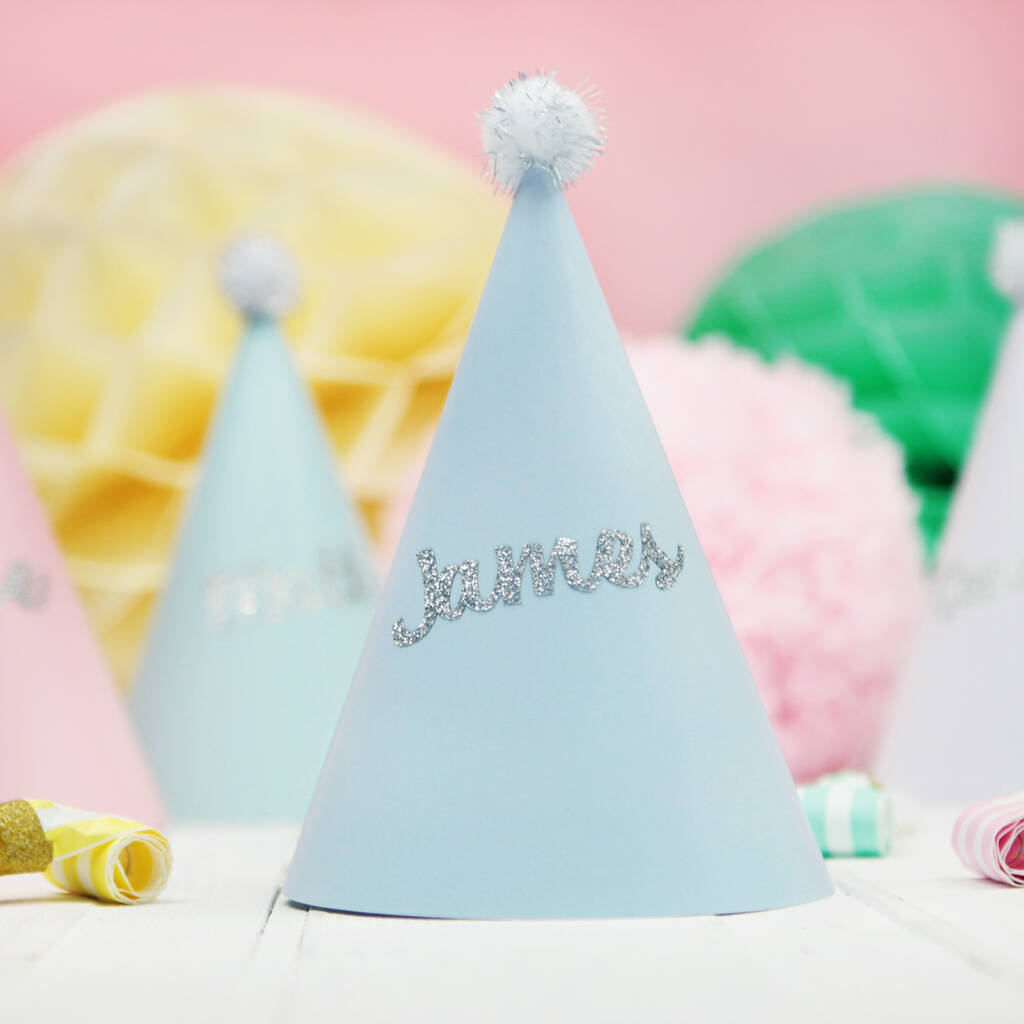 Personalised Pastel Party Hats
