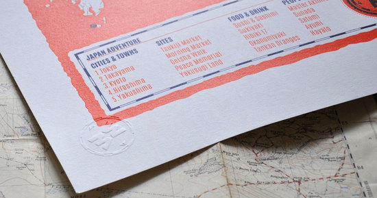 personalised travel map print