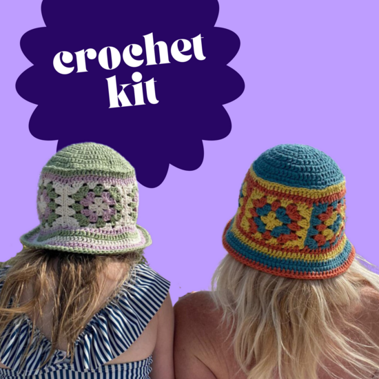 Crocheted accessories, kits and patterns