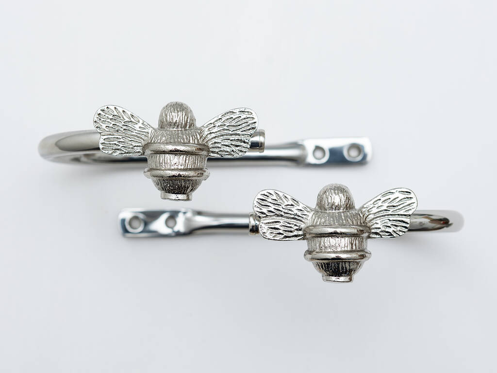 Bee Curtain Holdbacks Silver Finish