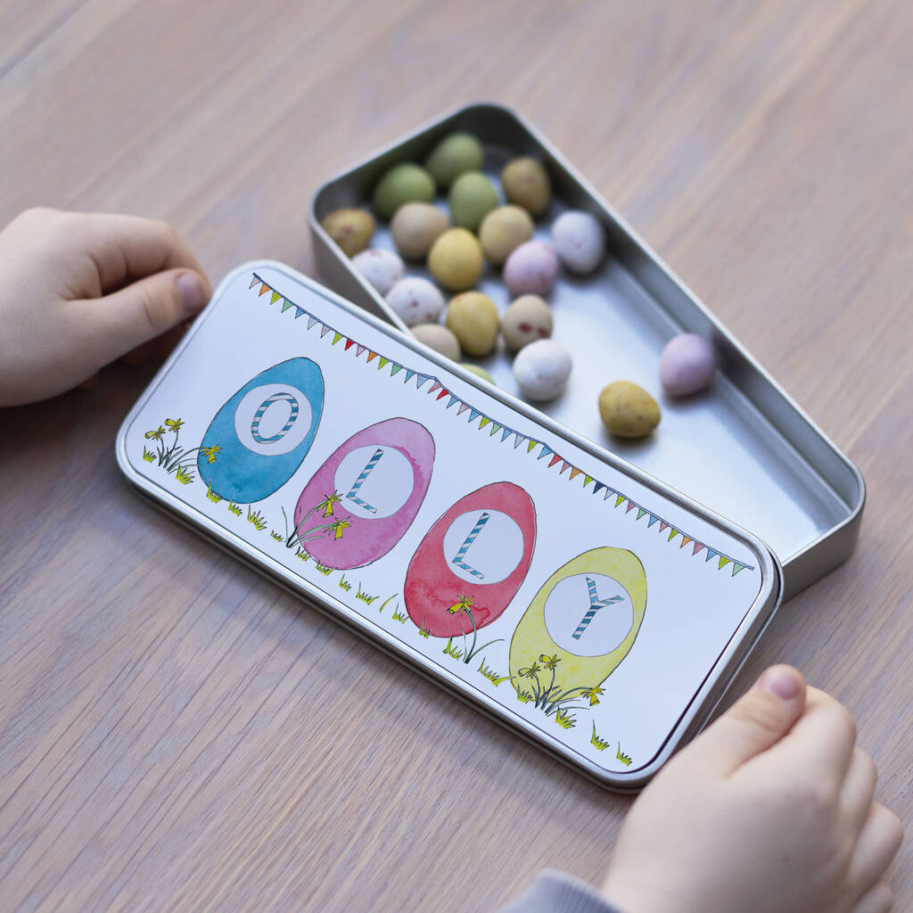 Personalised Easter Egg Chocolate Eggs Tin