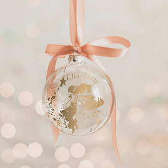 baby girl first bauble fairy decoration