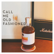 Old Fashioned at home, sitting on coaster in front of Call me Old Fashioned picture.