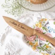 personalised oak cake knife