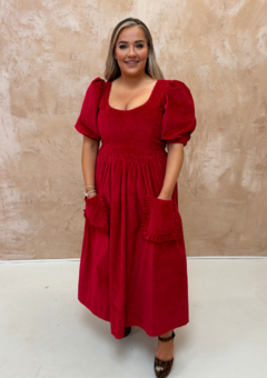 Minnie Dress - Red Corduroy