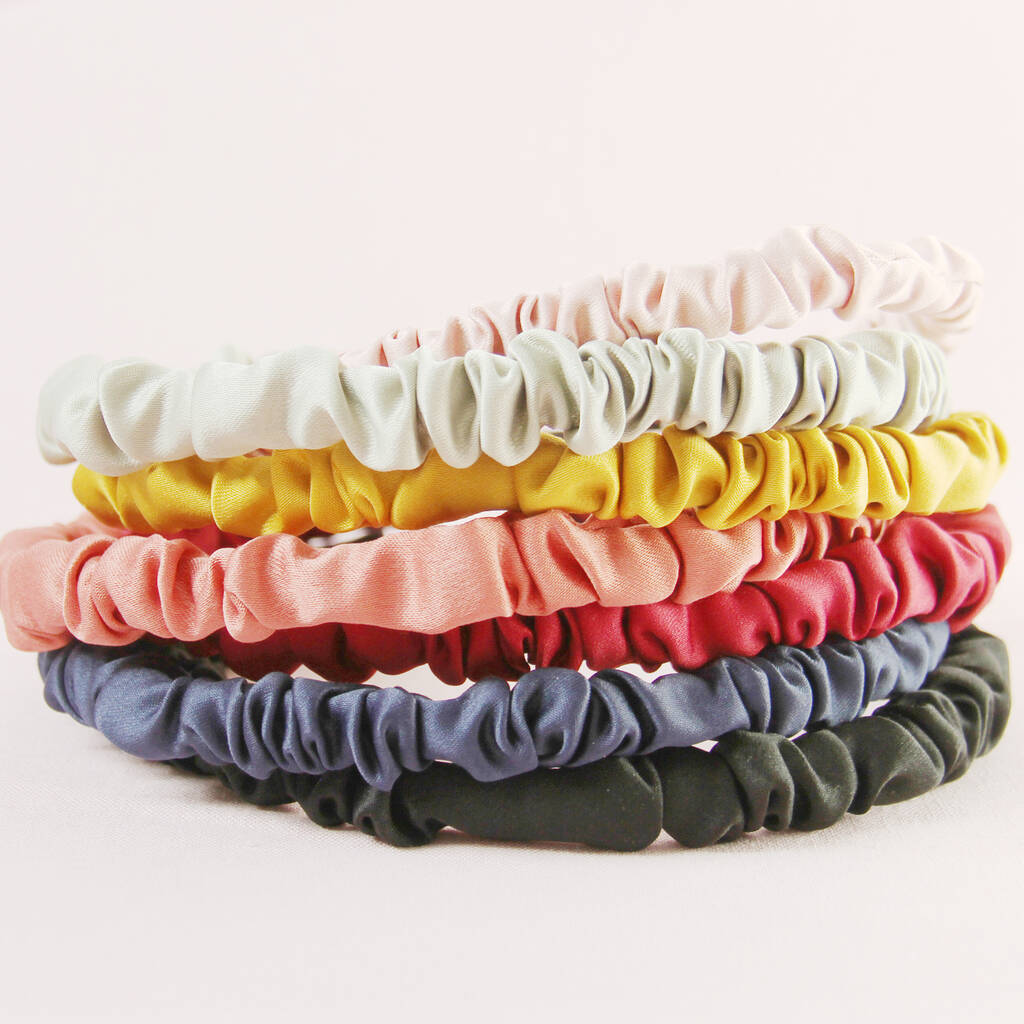 Narrow Ruched Headbands