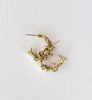Gold Bow Earrings With Pearls