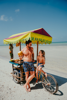 NEW Blue & Orange Chilli Swim Shorts