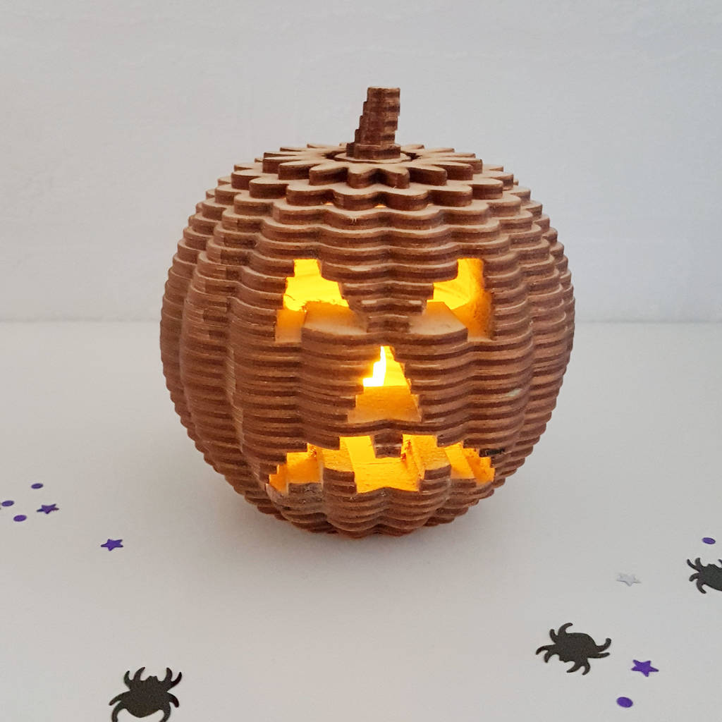 Wooden Halloween Pumpkin Model Kit  