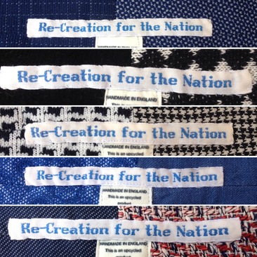 Re-Creation for the Nation upcycled and unique products care label