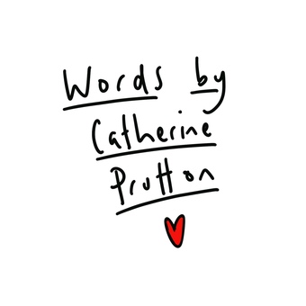 Words by Catherine Prutton handwritten logo