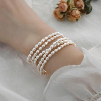 La Ruth Ivory Silver Gift Pearl Bracelet