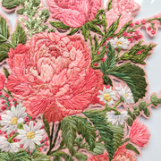 Botanical embroidery letters