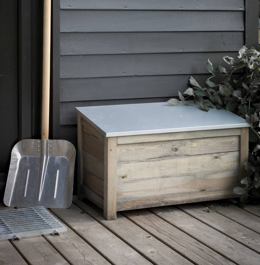 Galvanised Garden Storage Box