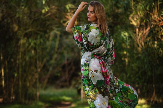 Blossoming Long Robe is wonderfully feminine and inspired by apple blossoms