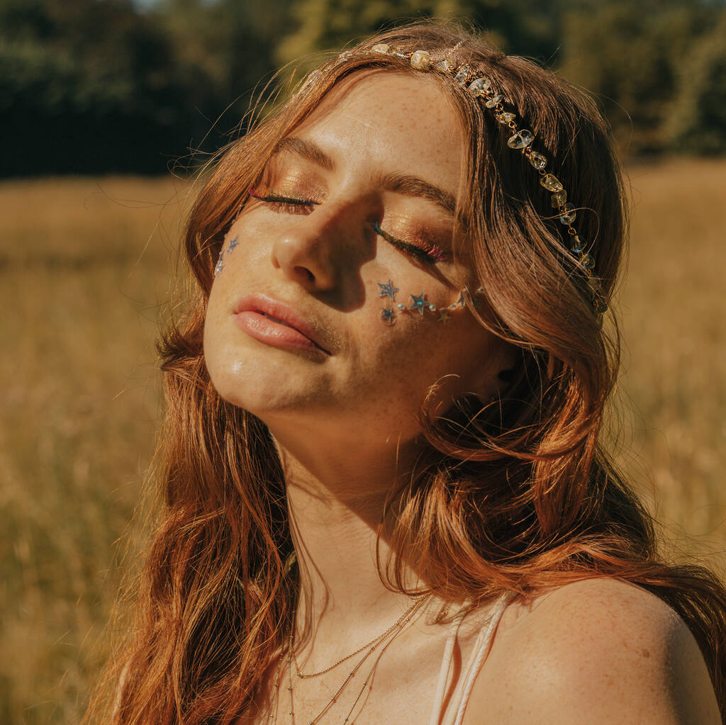 Citrine Crystal Head Chain Festival Headwear