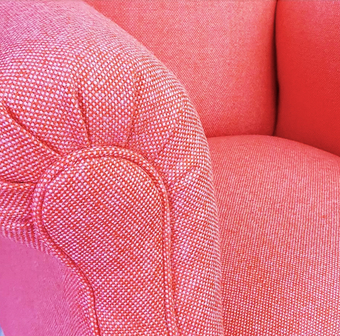 Cosy pink armchair
