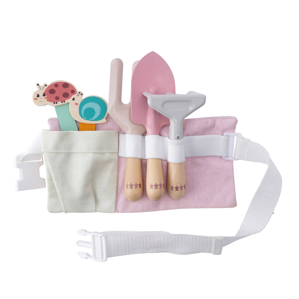 Little Tribe Pink Wooden Garden Tool Set- Ages3+