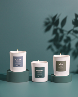 Clean, Breathe and Vine Candles from Studio Forty Seven