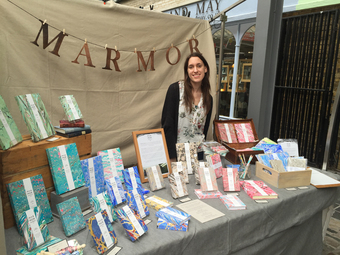 Marmor Paperie at Greenwich Market stall