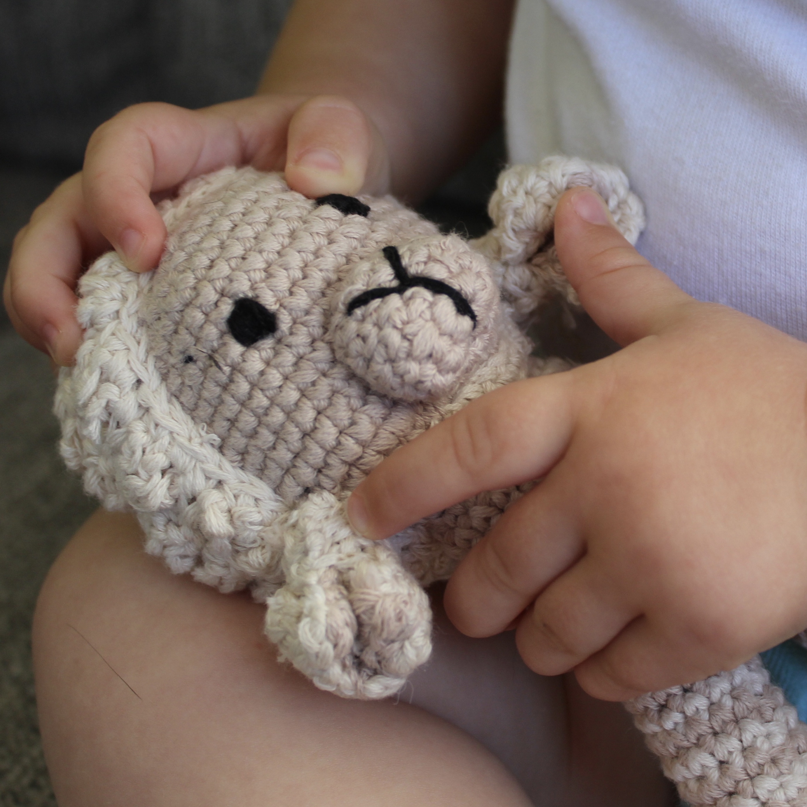 Neutral Baby Lamb Rattle