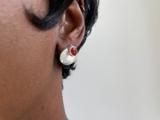 silver tulip earrings