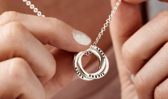 Personalised Russian Ring Necklace