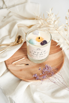 Affirmation Crystal Candle
