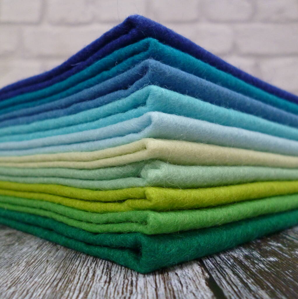 Landscape Felt Craft Pack 12' Squares Wool Blend Felt