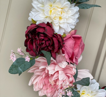 Luxury faux flowers by the Woodland Wreath Company
