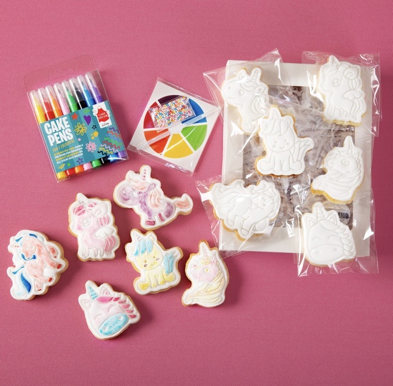 Unicorn paint your own cookie kit