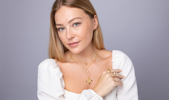 Model wearing Eliza Asta Jewellery