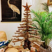 Alternative wooden sustainable christmas tree