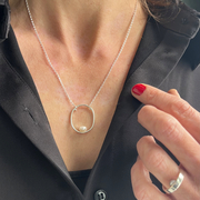 sterling silver pearl pendant necklace
