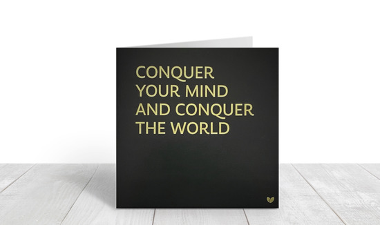 Conquer your mind inspirational greeting card