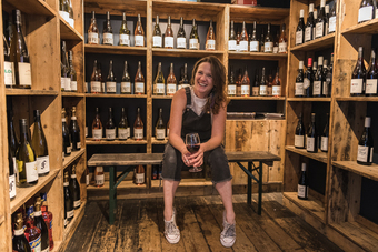 Mel at our wine bar and shop