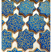 Midnght blue henna themed biscuits