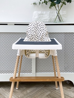 Dalmatian highchair cushion cover Ikea antilop accessories high chair upgrade placemat footrest 