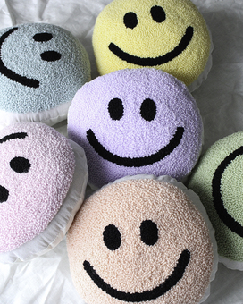 Collection of Smiley Punch Needle Cushions