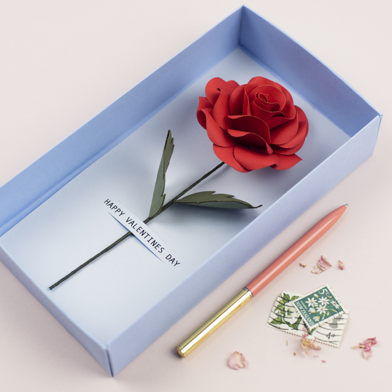 Paper Rose flowerbox card
